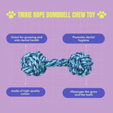 Trixie Rope Dumbbell Various Colour For Dogs -20 cm - Rufftail