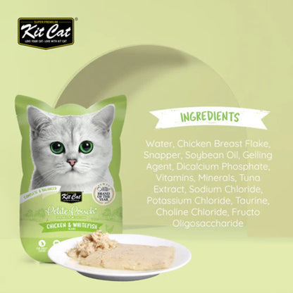Kit Cat Petite Pouch Chicken & Whitefish in Aspic- Wet Cat Food 70g - Rufftail