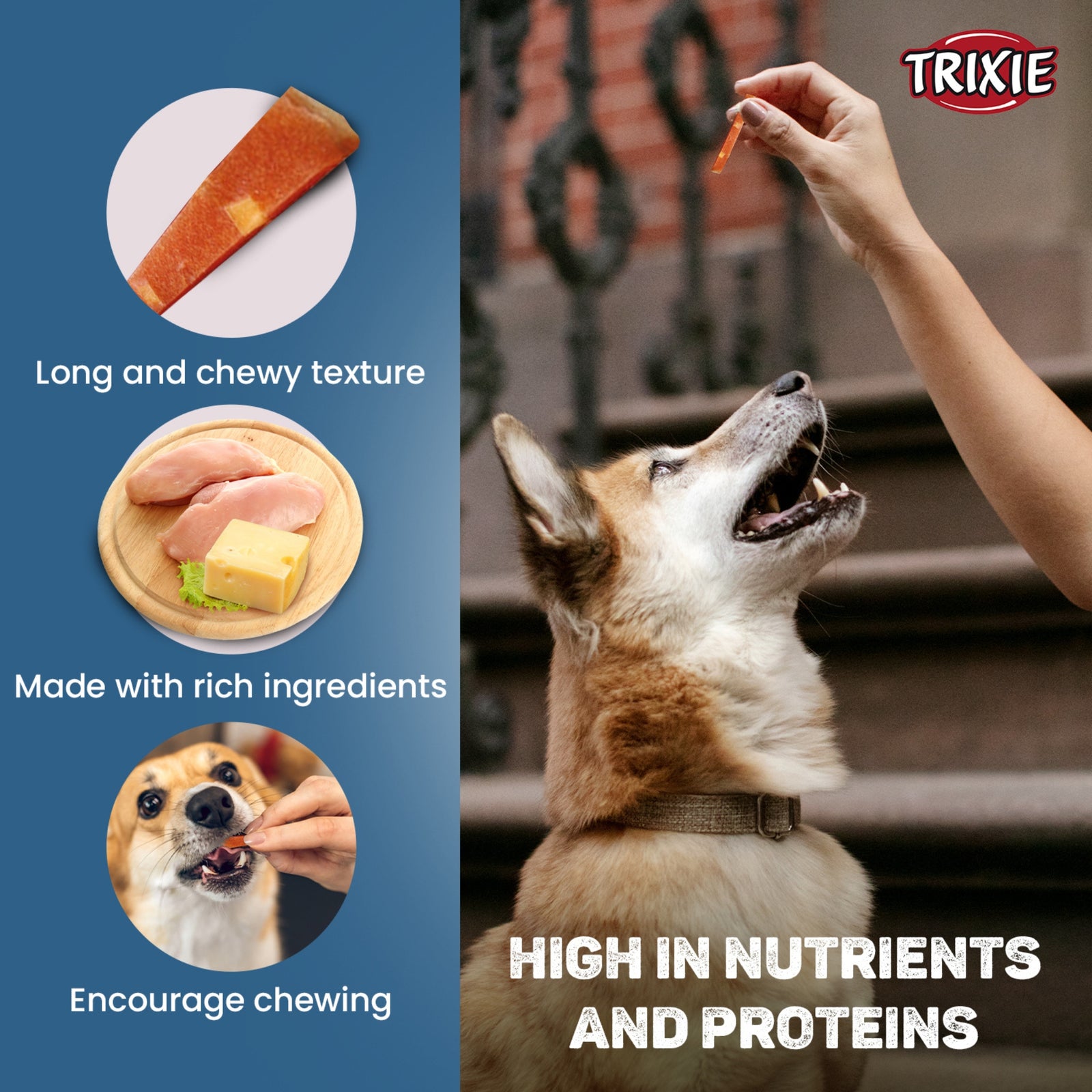 Trixie Dog Treats PREMIO Cheese Chicken Stripes 100g - Rufftail