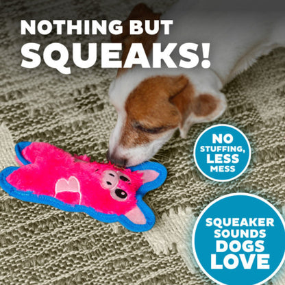 Outward Hound Pig Durablez Invincibles With Squeak Plush Toy For Dog