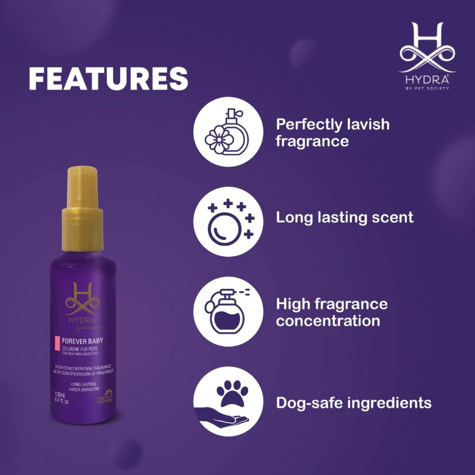 Hydra Forever Baby Pet Cologne- 130ml product image 4 - Rufftail Pune