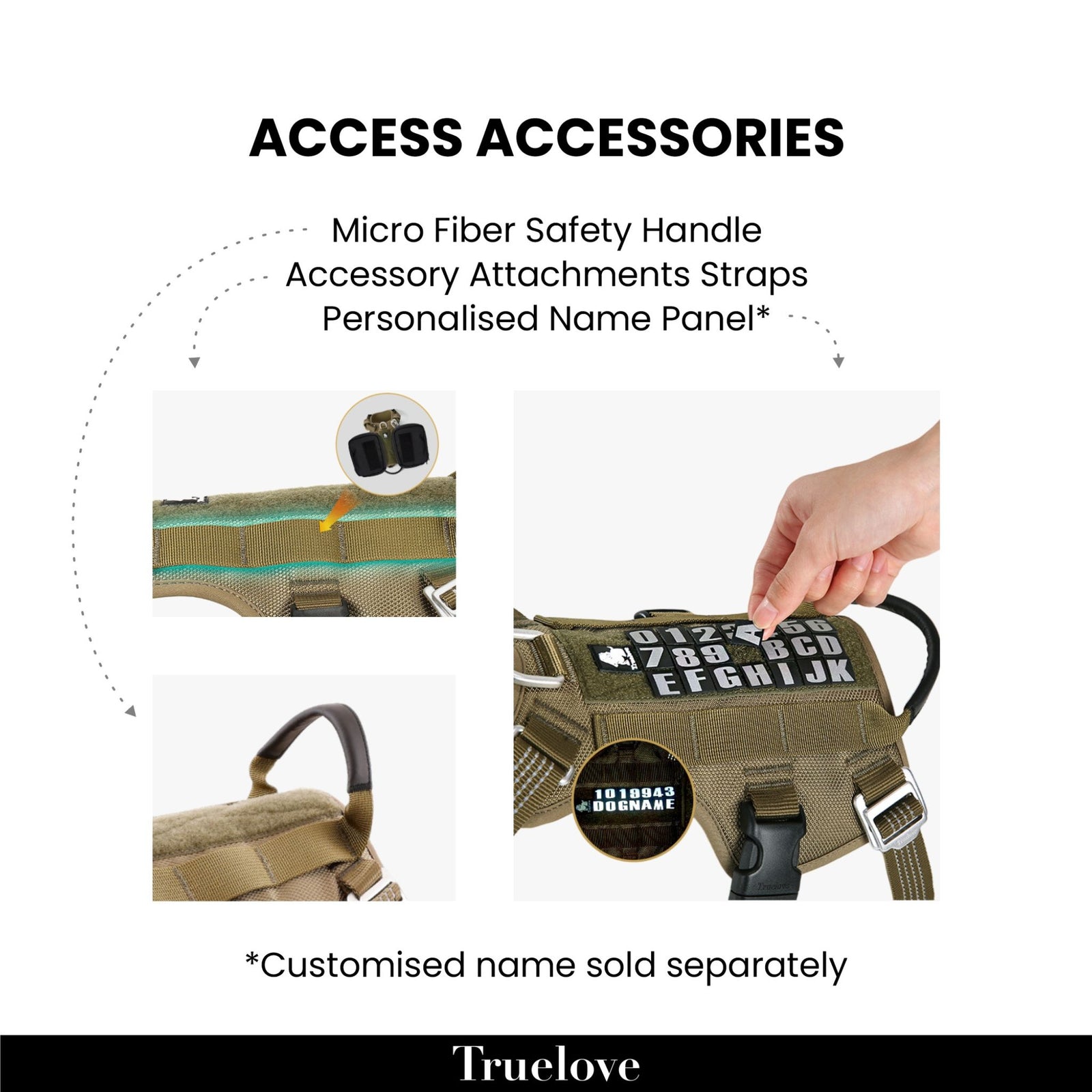 Truelove Escape Proof Dog Harness Comfortable Fit- Army Green product image 5 - Rufftail Pune