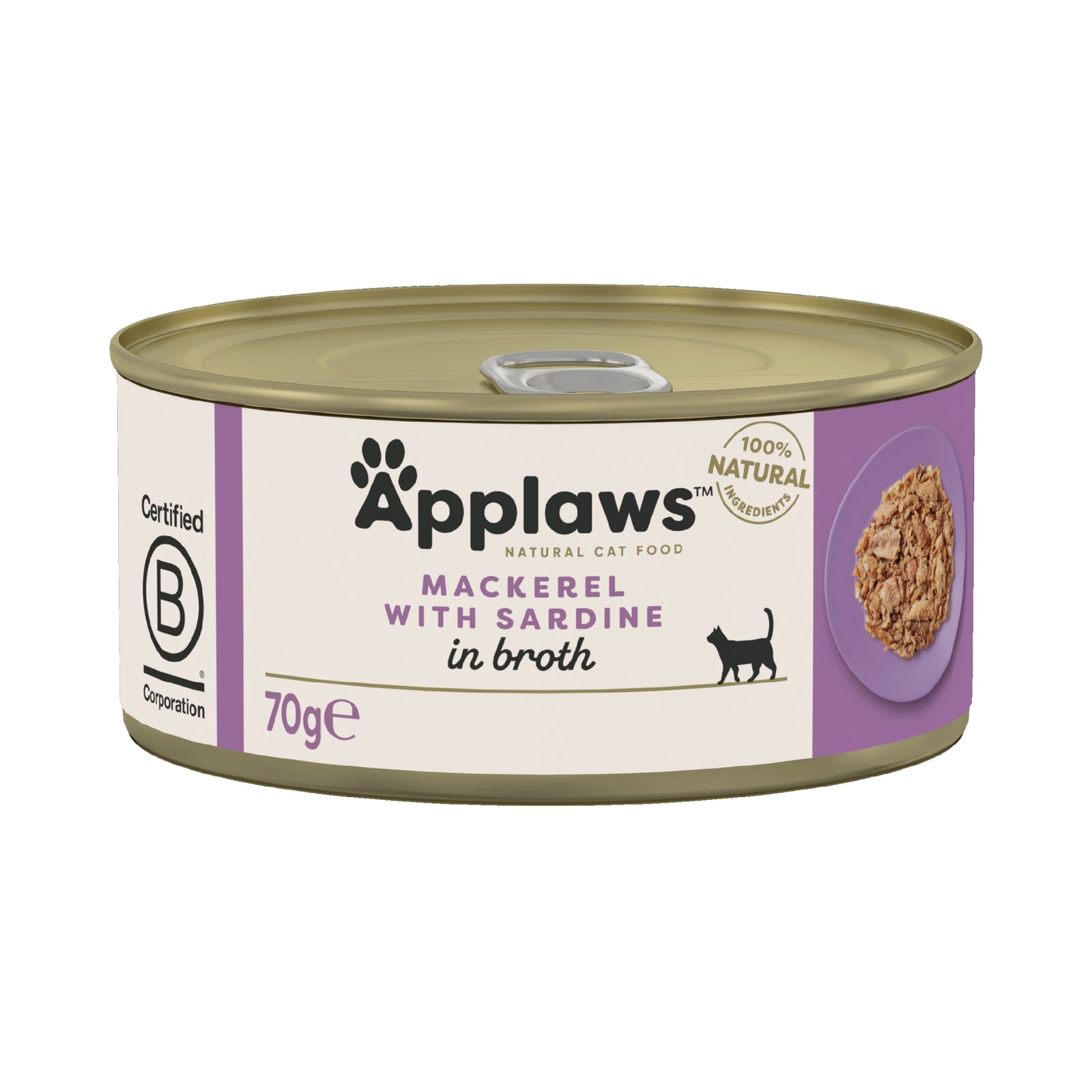 Applaws Mackerel with Sardine in Broth - Cat Wet Food Can (24 x 70g) - Rufftail