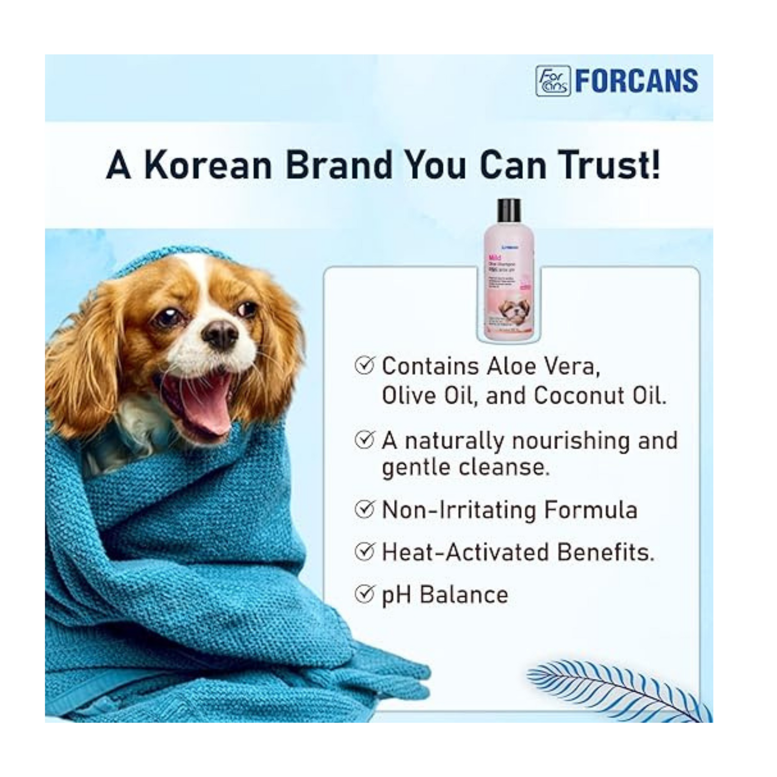 Forcans Mild Olive Shampoo For Dogs- Long Coats, Moisturizing & Soothing Formula (300 ml) product image 7 - Rufftail Pune