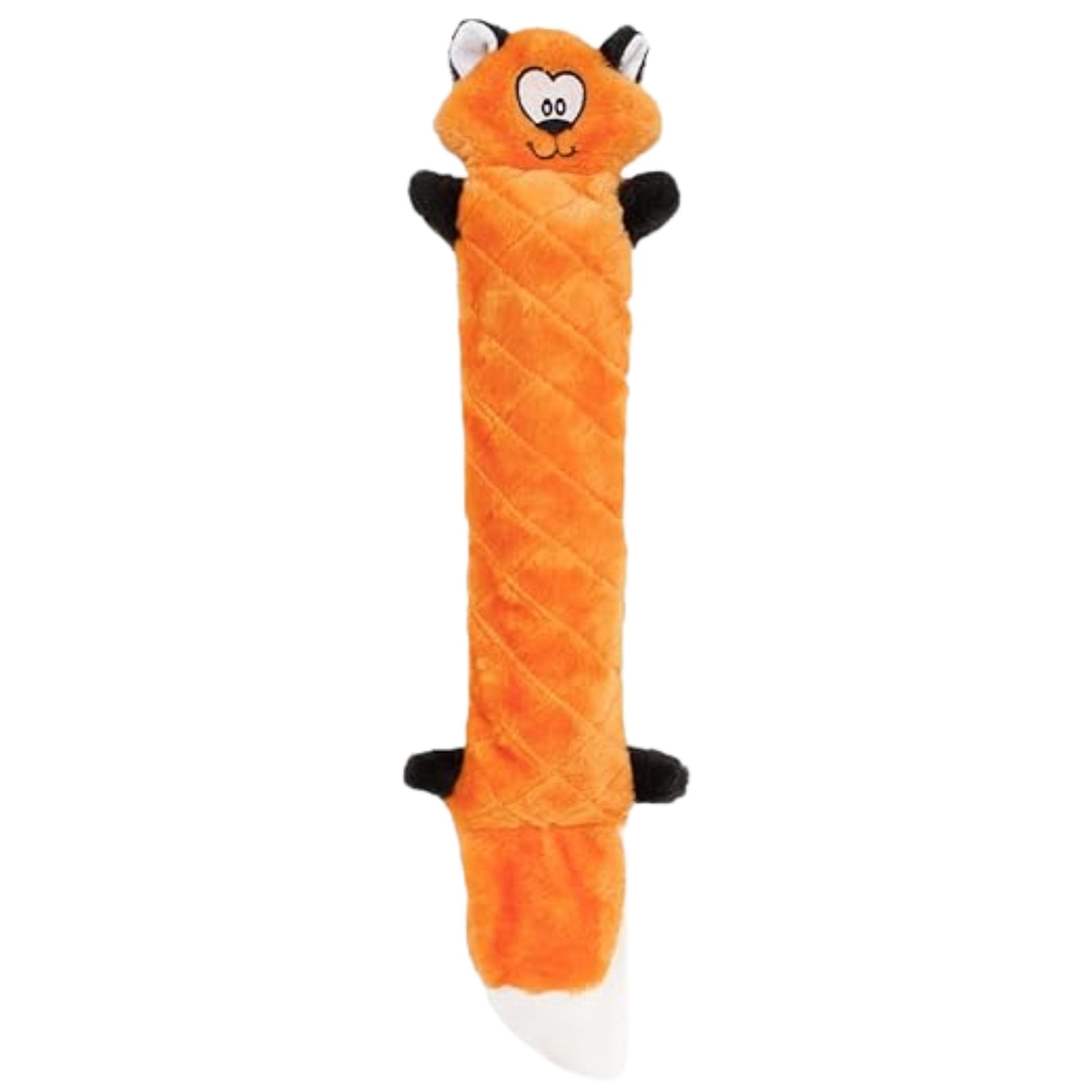 ZippyPaws Jigglerz Squeaky Plush No Stuffing Dog Toy- Fox - Rufftail Pune