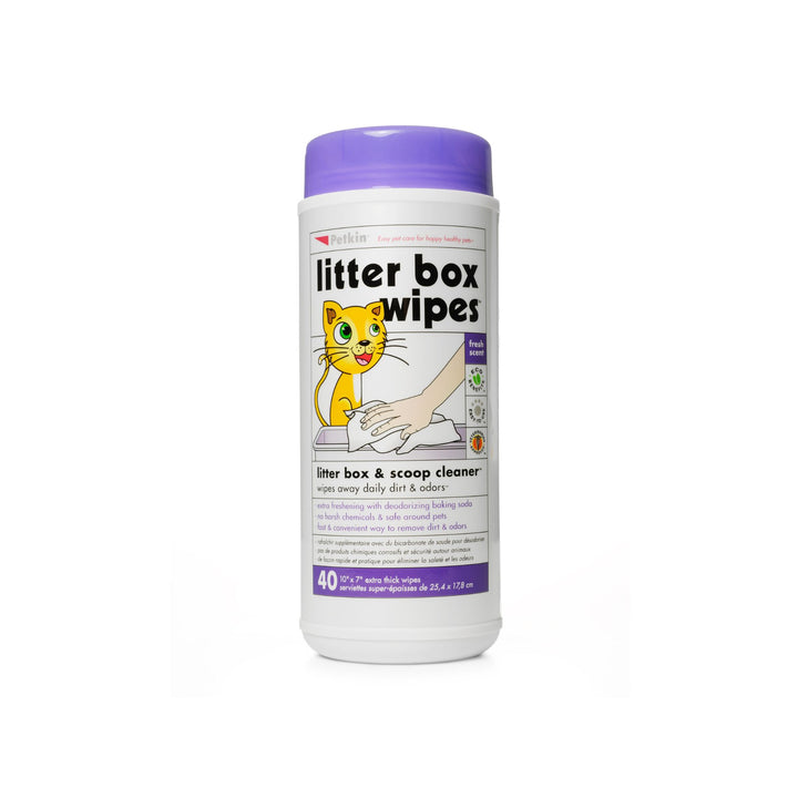 Petkin Litter Box Wipes for Cats- 40 Wipes - Rufftail Pune
