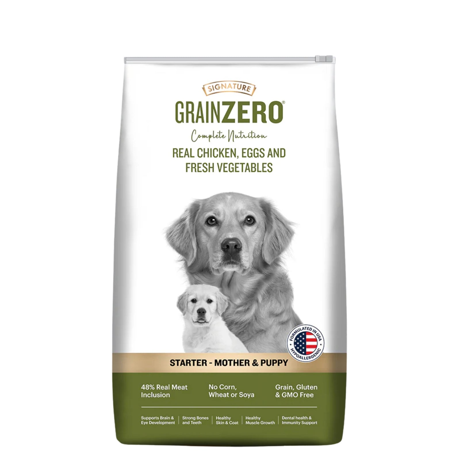 Signature Grain Zero Starter Food For Mother & Puppy- All Breed Formula - Rufftail Pune