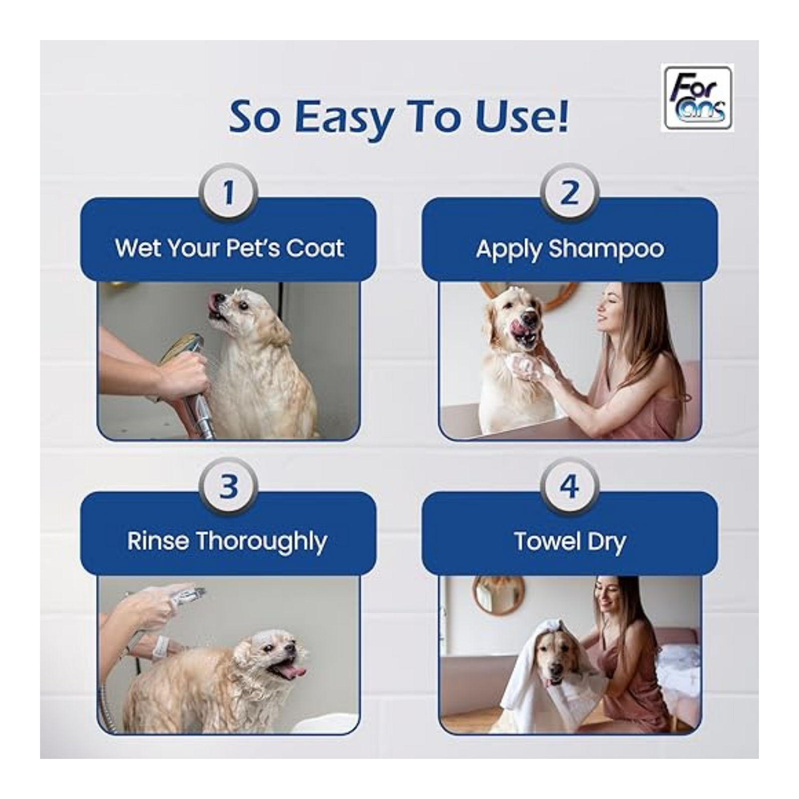 Forcans White Coat Aloe Shampoo for Dogs- Soothing Aloe, Smooth & Shiny Finish (300 ml) product image 5 - Rufftail Pune