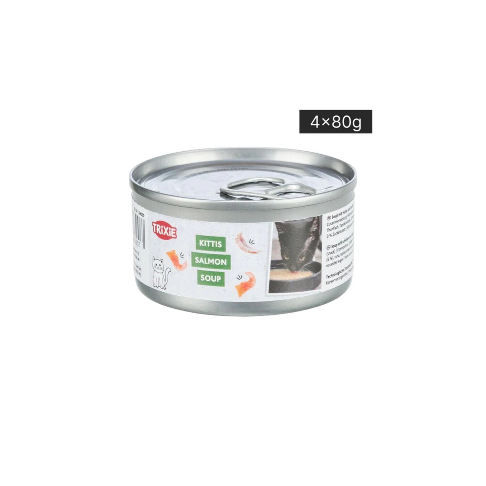 Trixie Kittis Salmon Soups for Cat- Pack of 4 x 80g product image 8 - Rufftail Pune