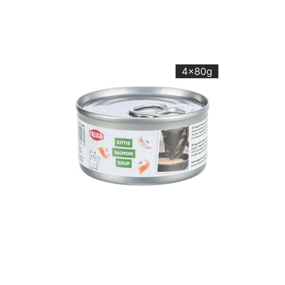 Trixie Kittis Salmon Soups for Cat - Pack of 4 x 80g