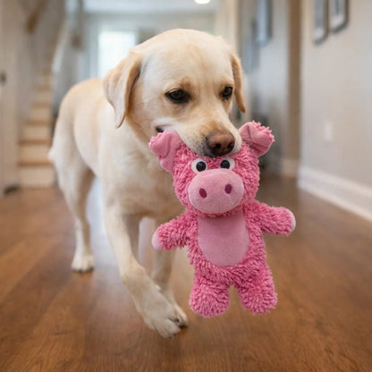 FOFOS Tough Dog Toy Pig Pink - Soft & Squeaky Moderate Chewer Dog Toy