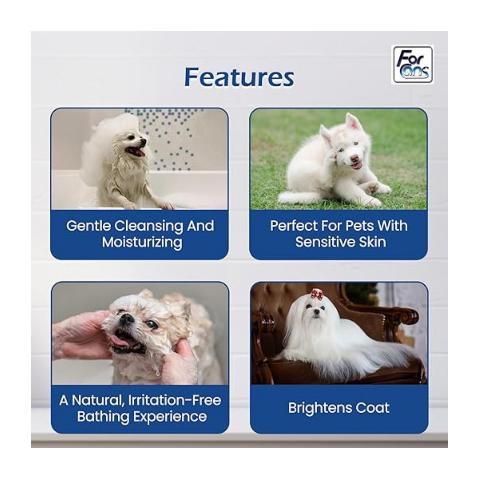 Forcans White Coat Aloe Shampoo for Dogs- Soothing Aloe, Smooth & Shiny Finish (300 ml) product image 7 - Rufftail Pune