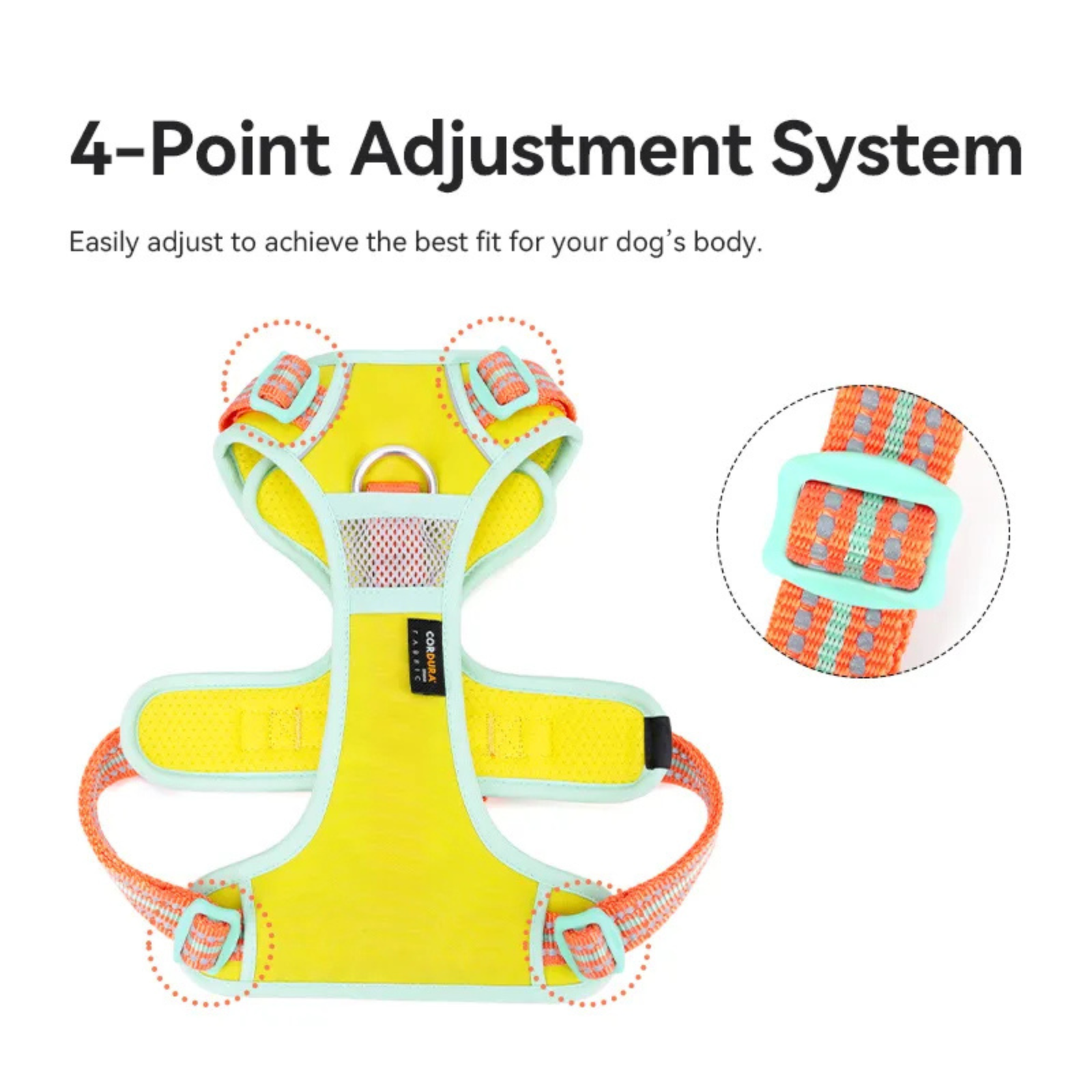 Truelove No-Pull Cordura Dog Harness - Blazing Yellow