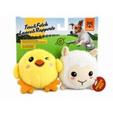 FOFOS Sprike Ball Animal 2PK Chick & Lamb Pet Toy