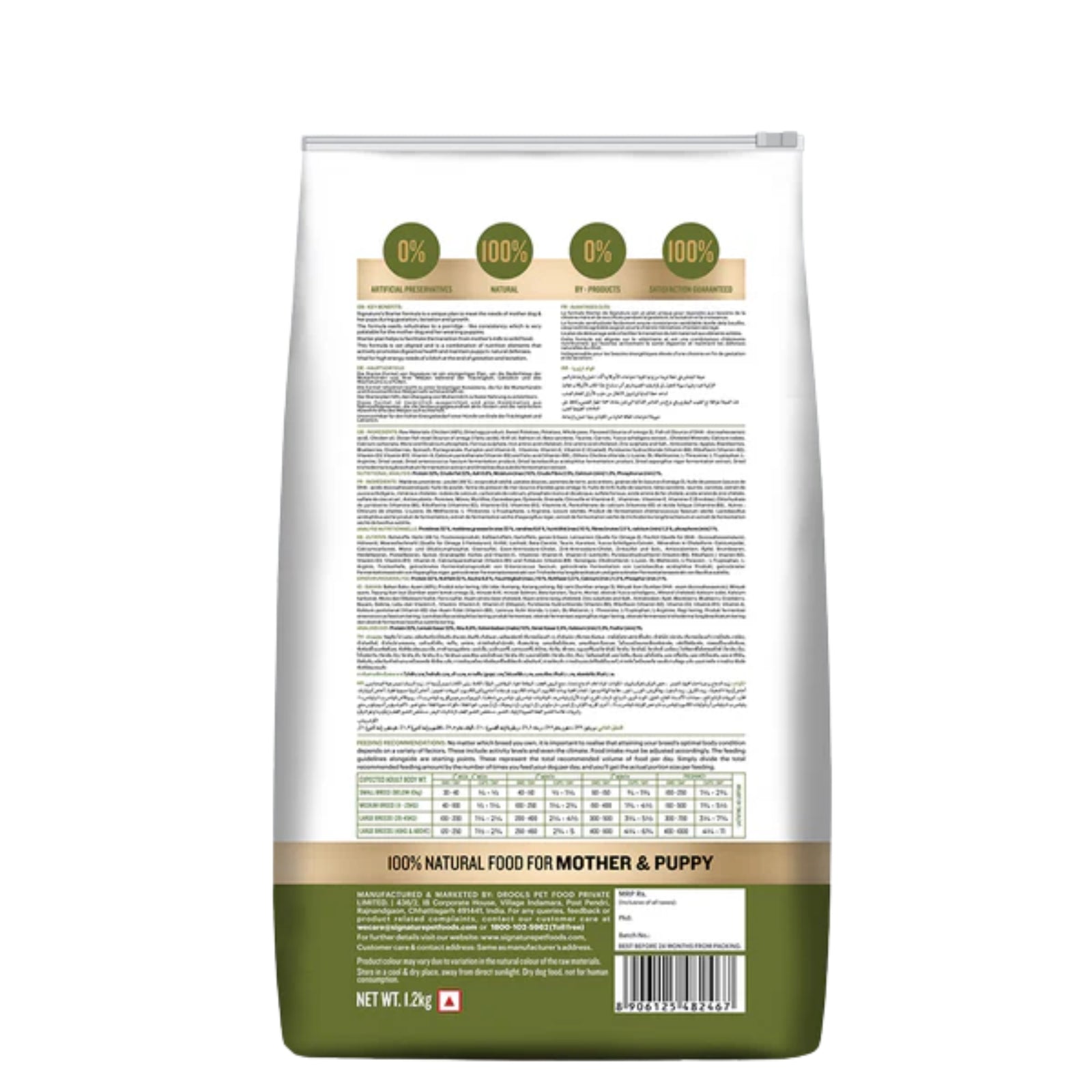 Signature Grain Zero Starter Food For Mother & Puppy- All Breed Formula product image 6 - Rufftail Pune