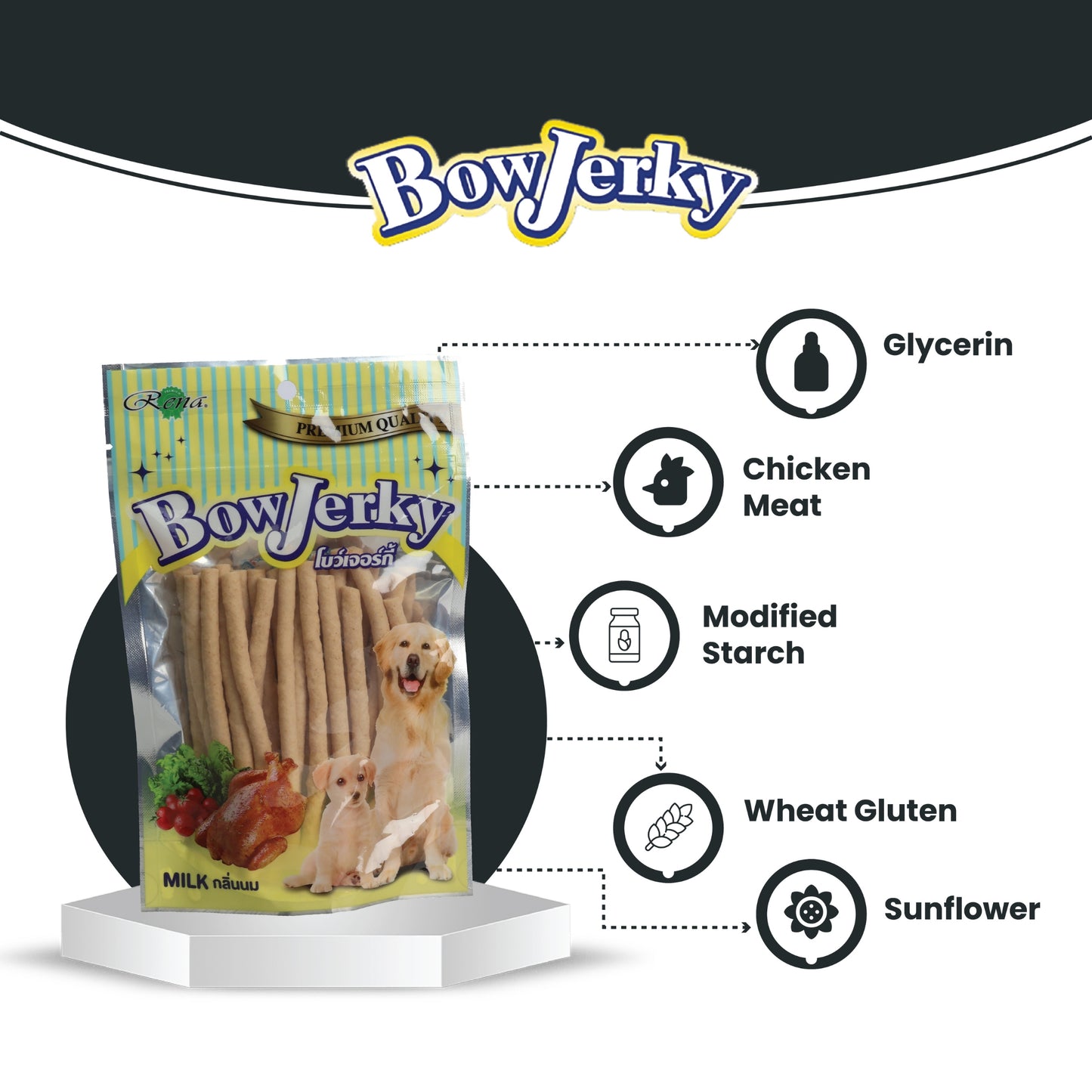 Rena BowJerky Milk Sticks 200g - Rufftail