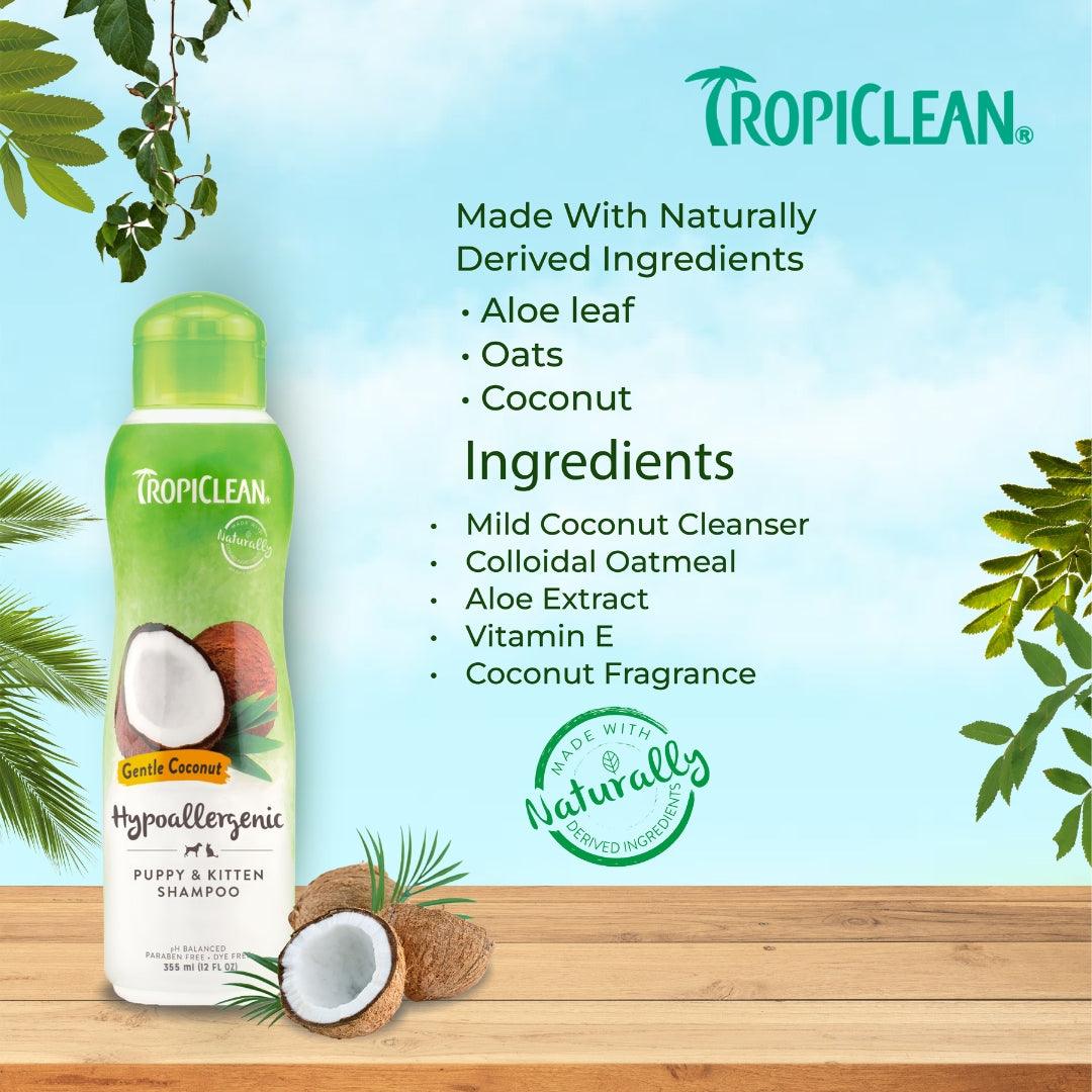 Tropiclean Gentle Coconut Shampoo Hypoallergenic - 335ml - Rufftail
