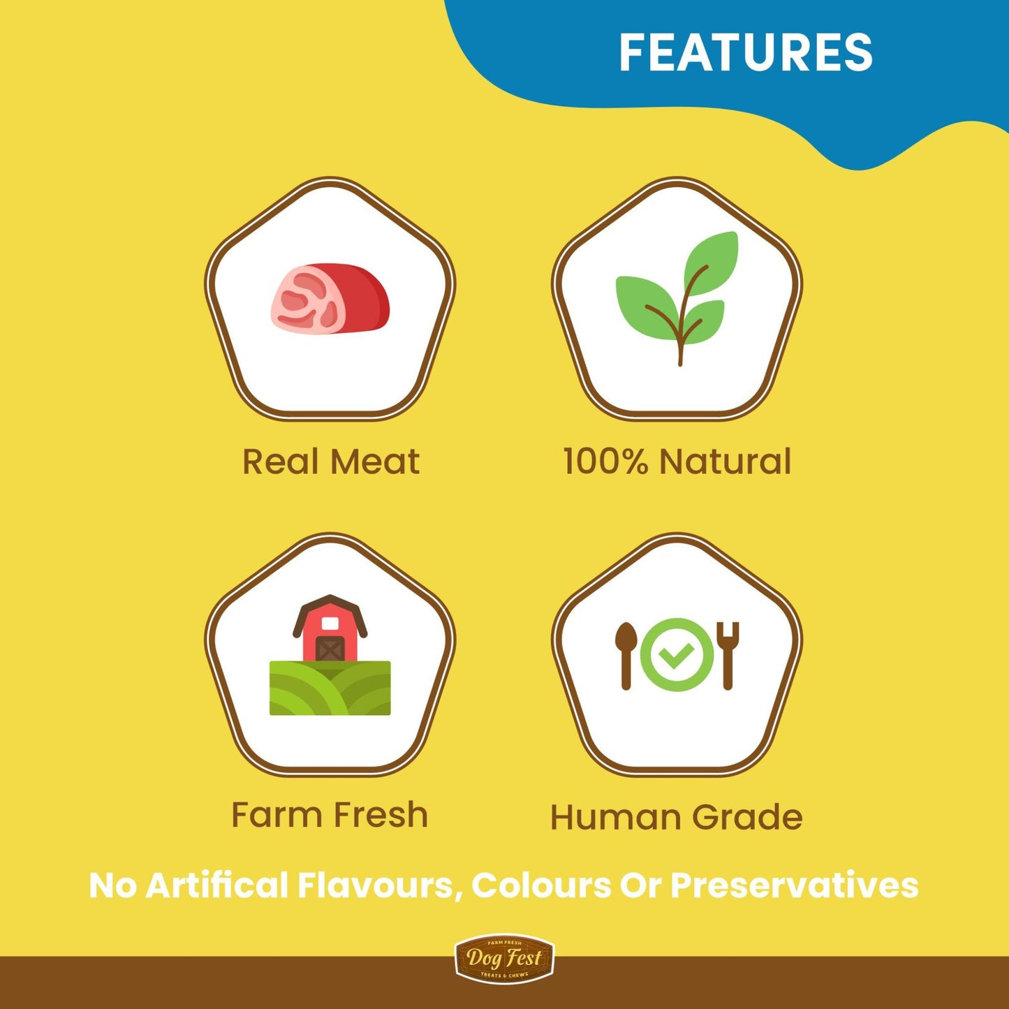 Dogfest Lamb Meat Sticks - High Protein, Natural Dog Meat Treats - Rufftail