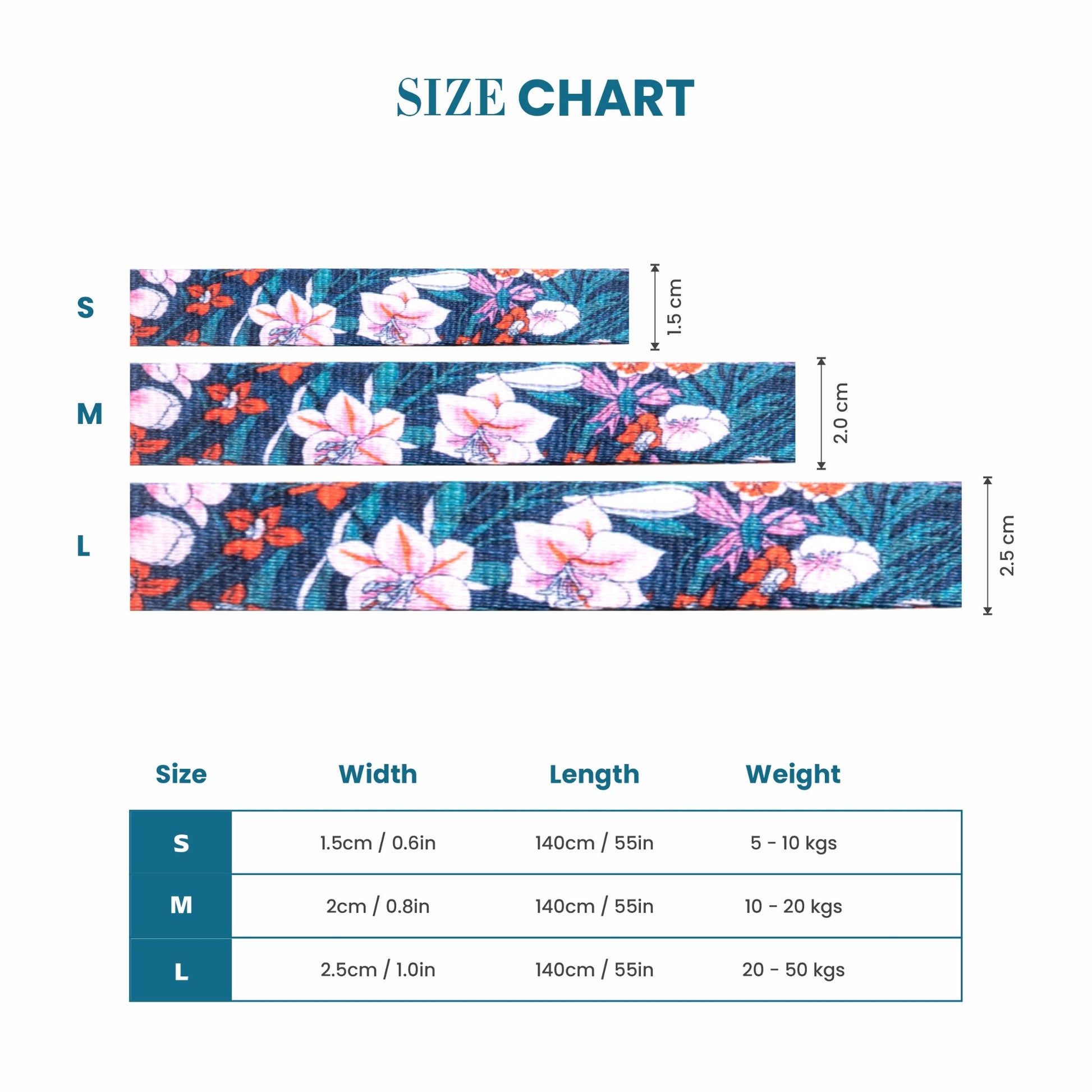 Truelove Floral Pet Leash with Multi-Handles for Dogs - Rufftail