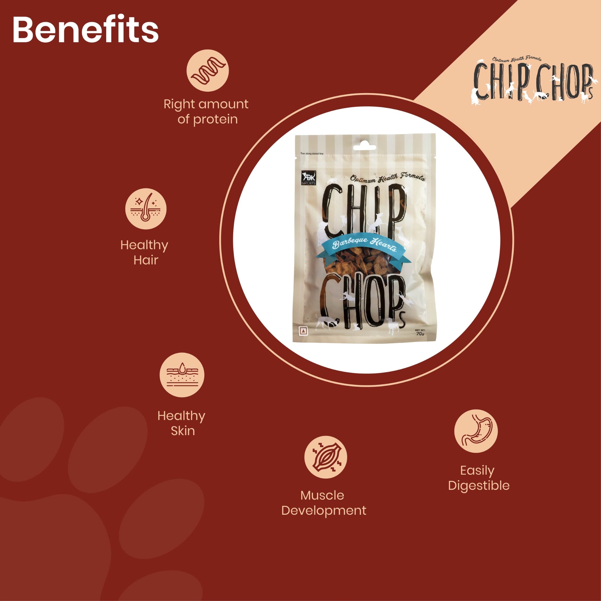Chip Chops Barbeque Hearts 70g - Rufftail