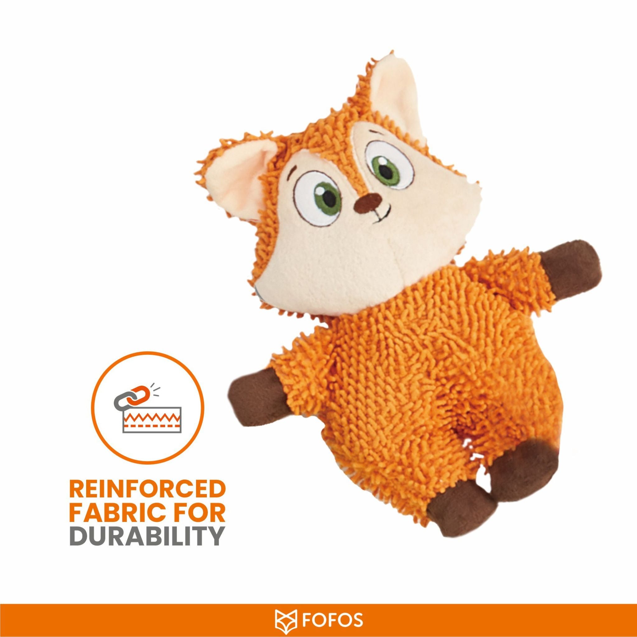 BarkButler x FOFOS Tough Dog Toy Fox – Durable, squeaky & perfect for chewers - Rufftail