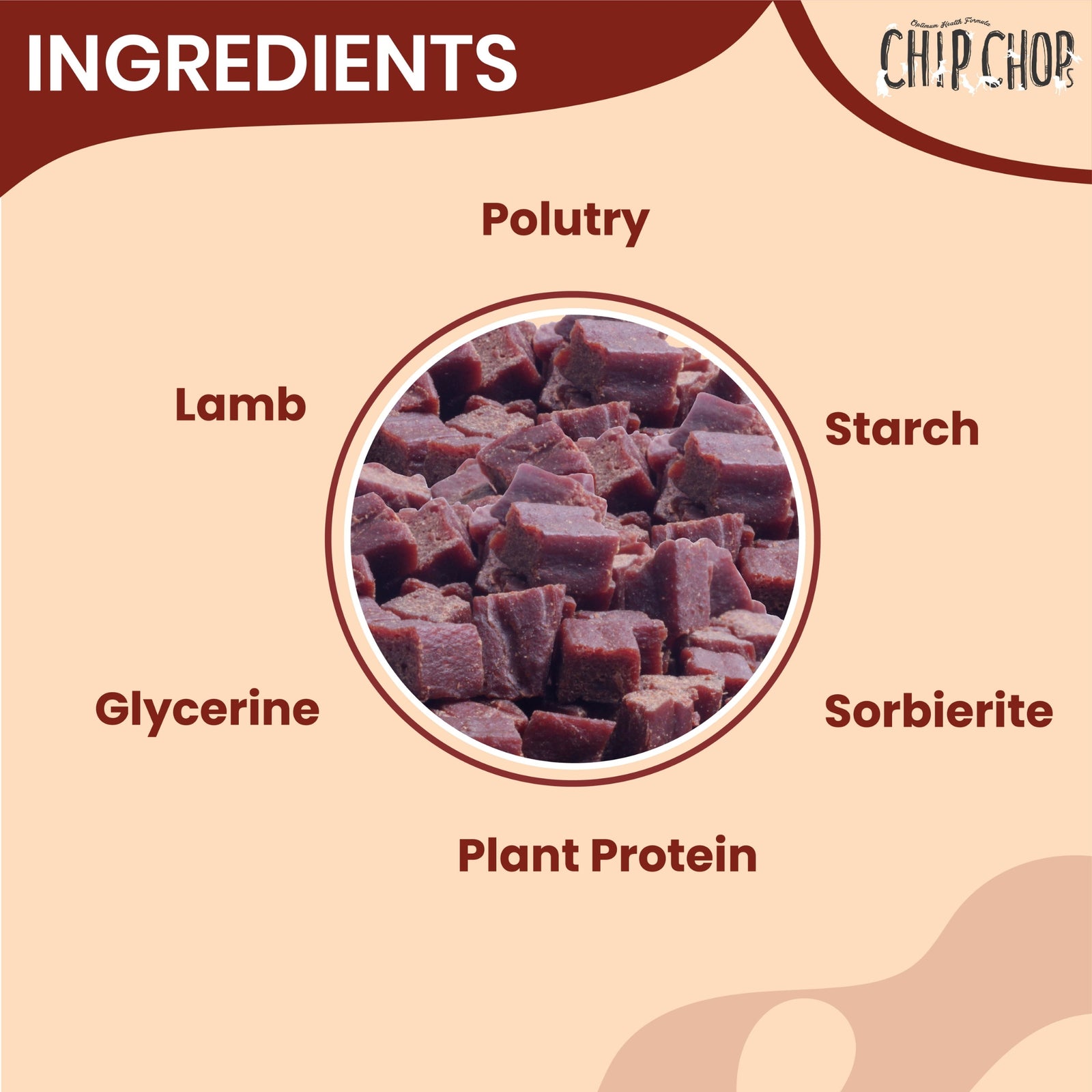 Chip Chops Lamb Cubes 70g - Rufftail