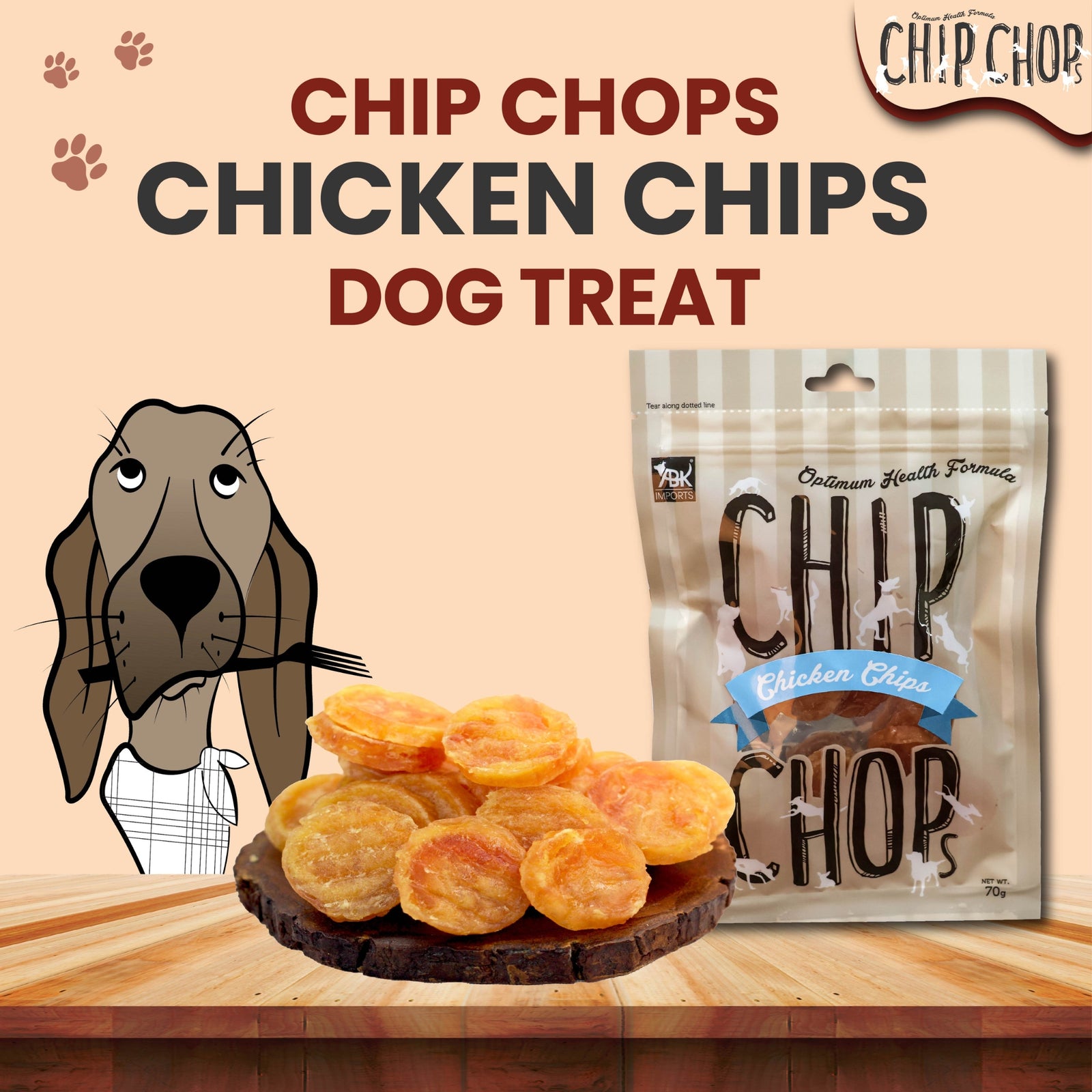 Chip Chops Chicken Chips Coins Treats- 250g product image 5 - Rufftail Pune