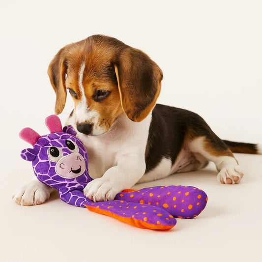 Outward Hound Silly Legz Giraffe Roll-up Plush Treat Puzzle With 12 Hidden Pockets