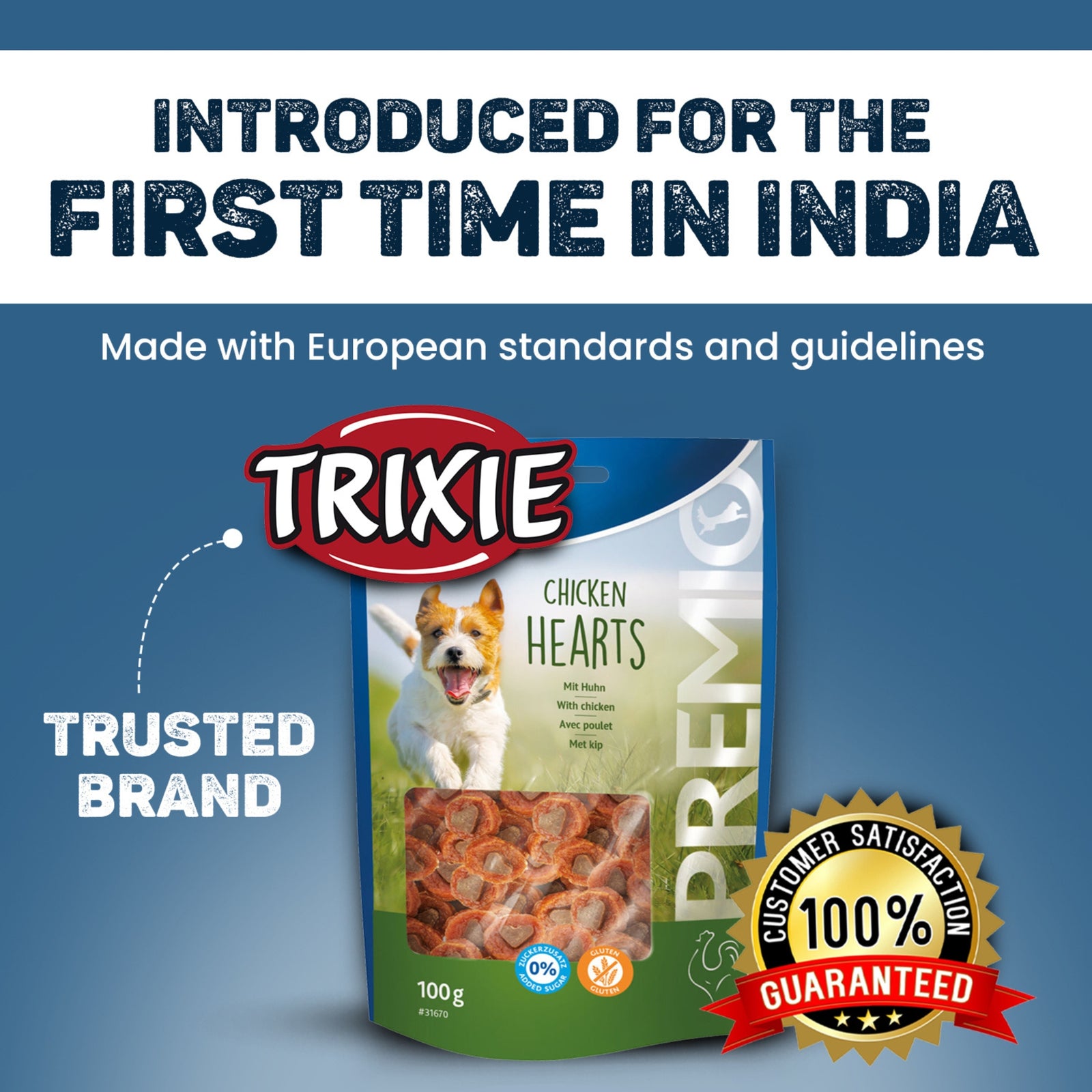 Trixie Dog Treats PREMIO Chicken Hearts 100g - Rufftail