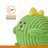 FOFOS Latex Toy Dinosaur Ball – Fun, Durable Dog Toy with Squeaker - Rufftail