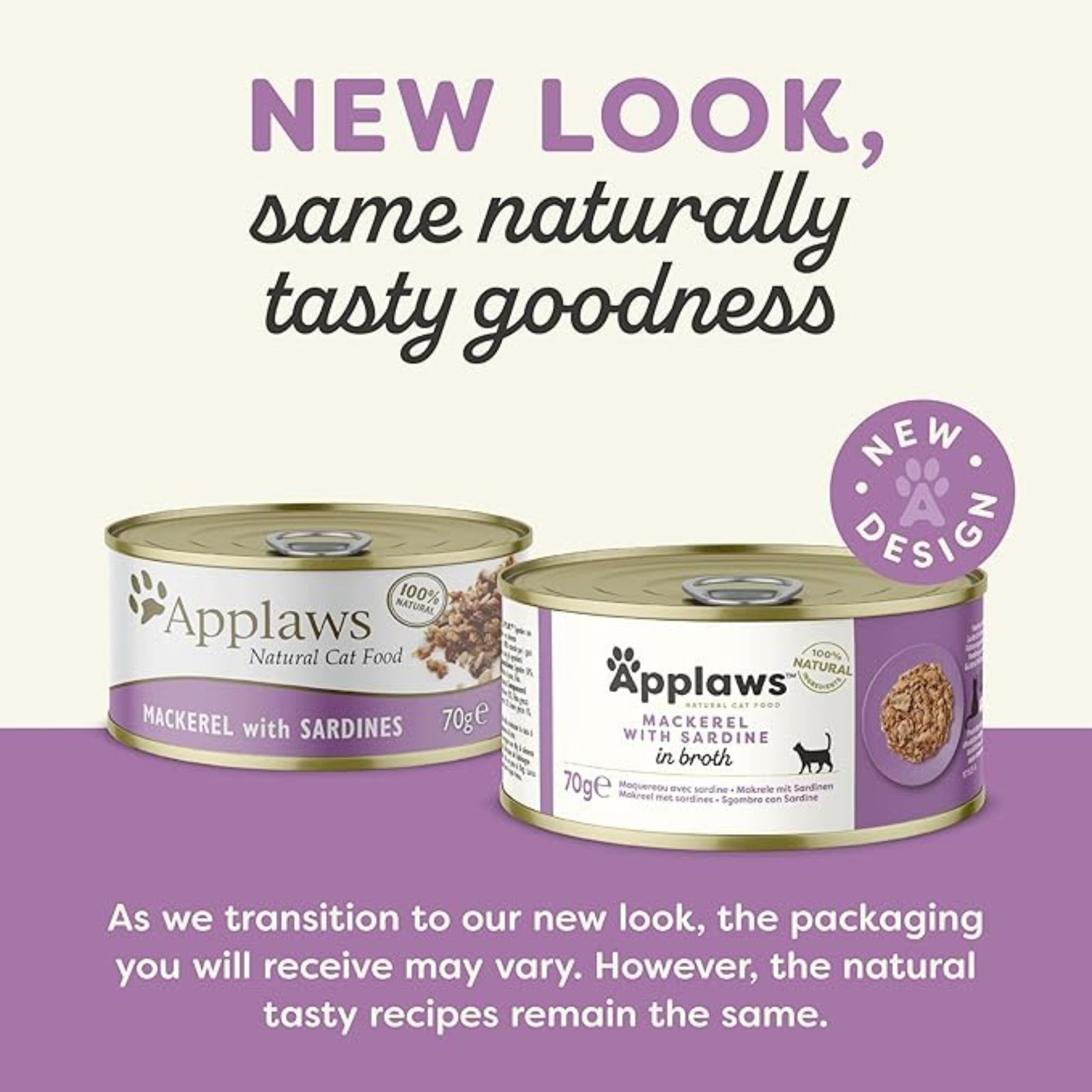 Applaws Mackerel with Sardine in Broth - Cat Wet Food Can (24 x 70g) - Rufftail