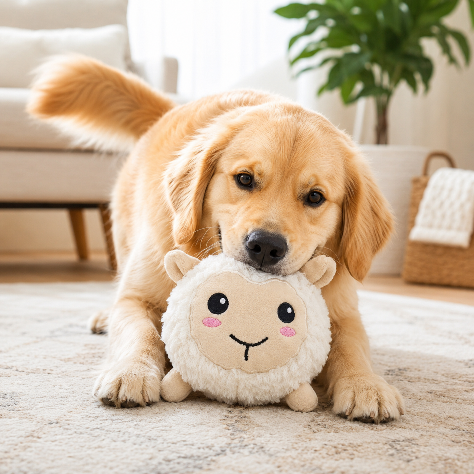 FOFOS Sprike Ball Animal 2PK Chick & Lamb Pet Toy