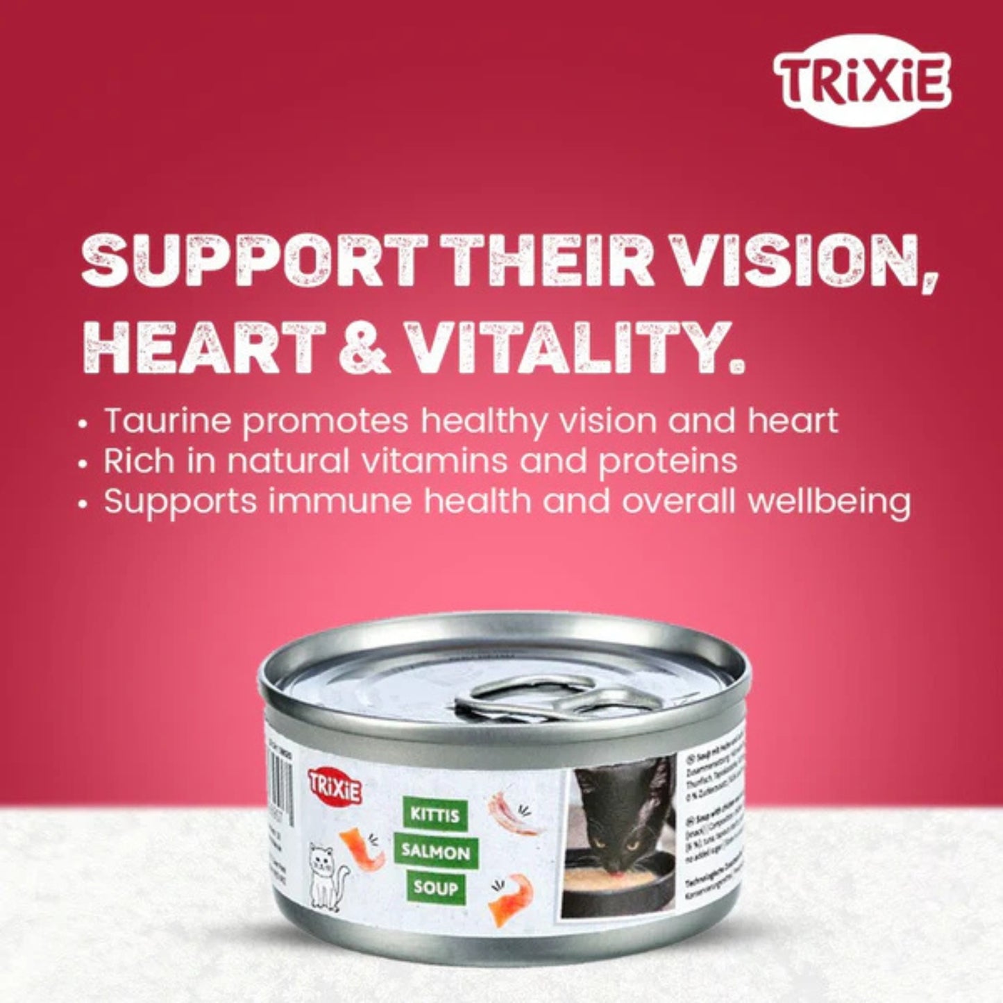 Trixie Kittis Salmon Soups for Cat - Pack of 4 x 80g