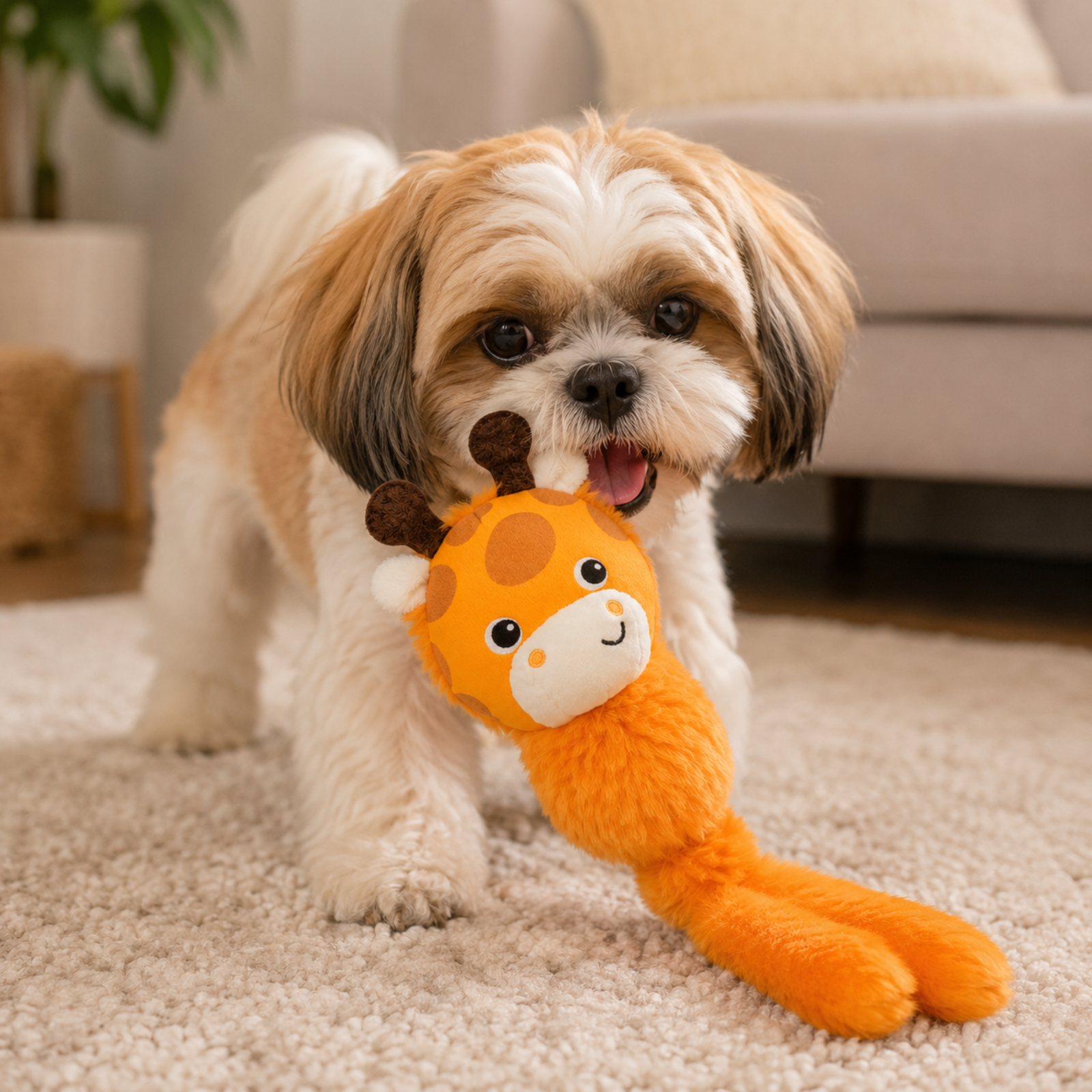 FOFOS Plush Dog Toy - Giraffe