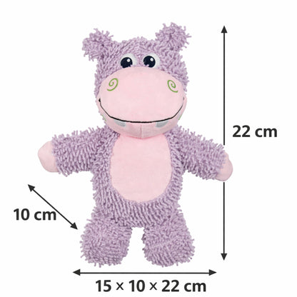 FOFOS Tough Dog Toy Hippo Squeaker Moderate Chewer Dog Toy