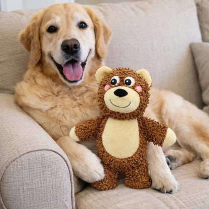 FOFOS Tough Dog Toy Bear Squeaker Moderate Chewer Dog Toy