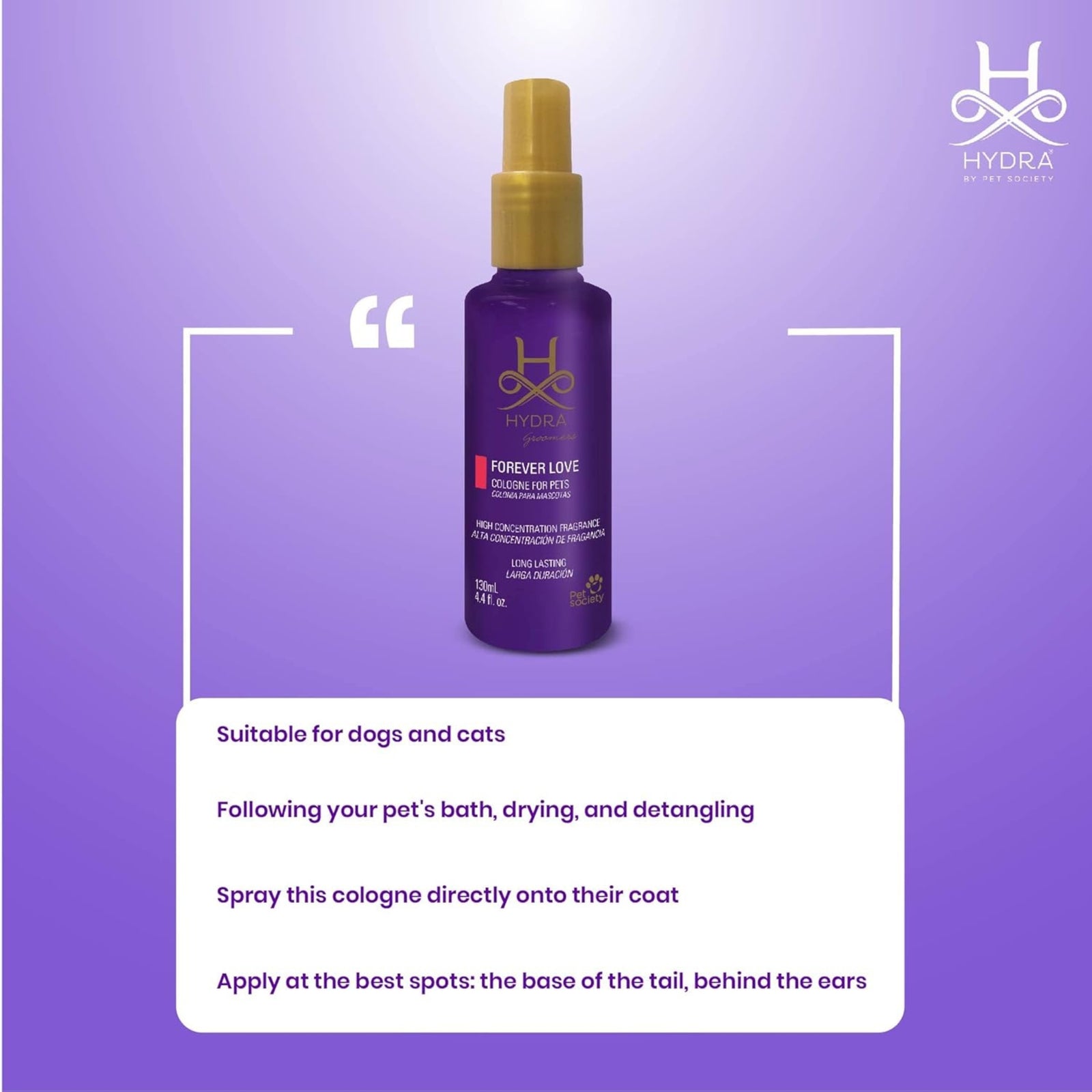 Hydra Forever VIP Long-Lasting Pet Cologne- 130ml product image 6 - Rufftail Pune