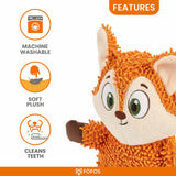BarkButler x FOFOS Tough Dog Toy Fox – Durable, squeaky & perfect for chewers - Rufftail