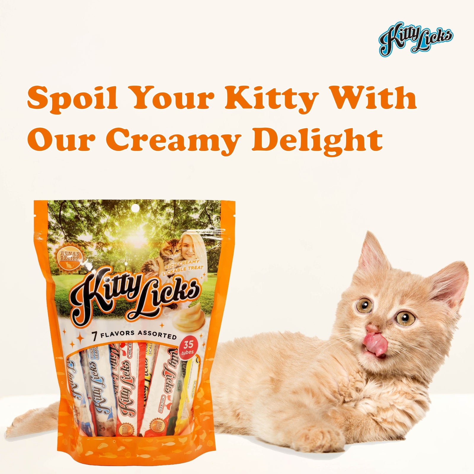 Kitty Licks 7-in-1 Assorted Flavours Cat Treats- 35 pcs product image 9 - Rufftail Pune