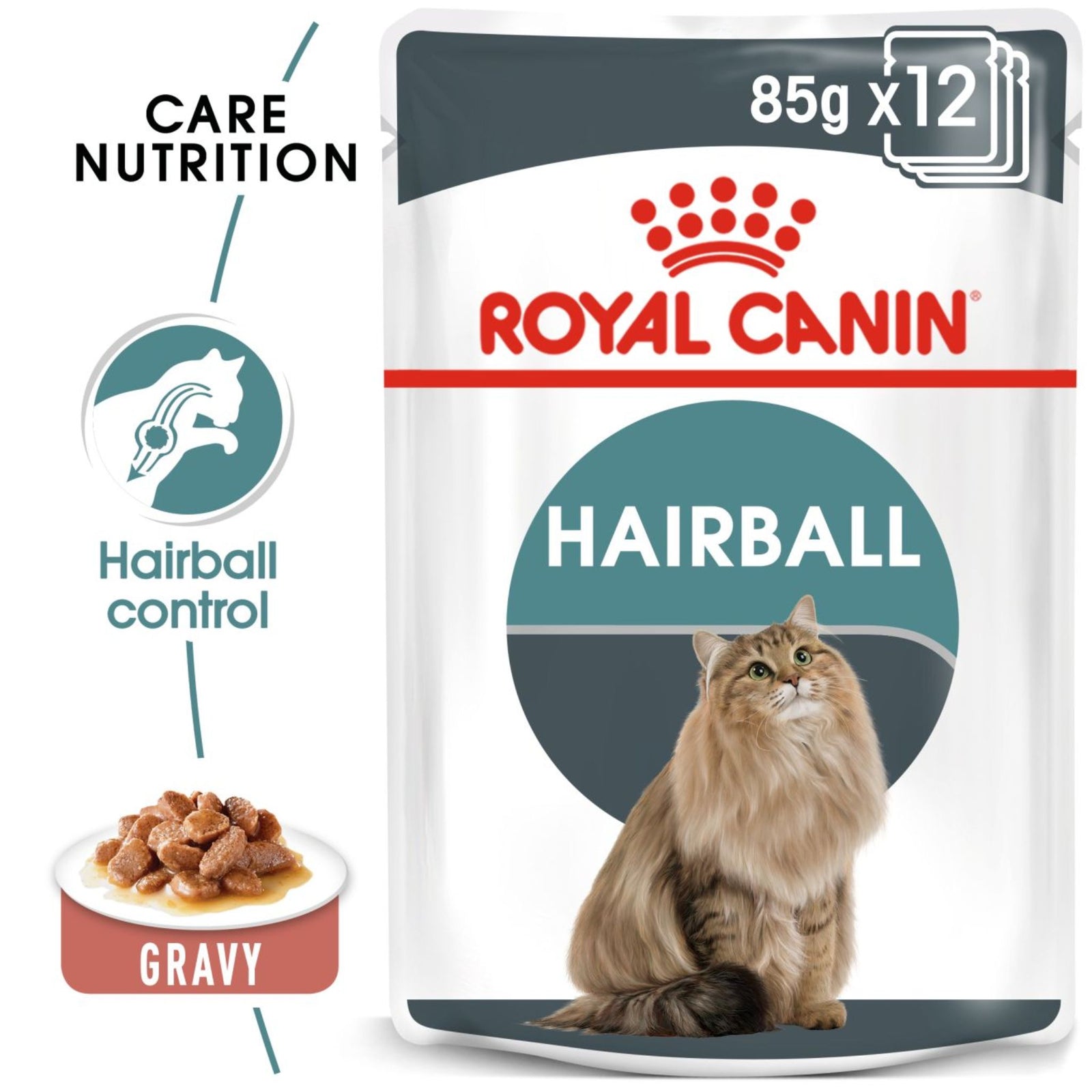 Royal Canin Wet Hairball Care Gravy Complete Feed For Cats (12x85g) product image 2 - Rufftail Pune
