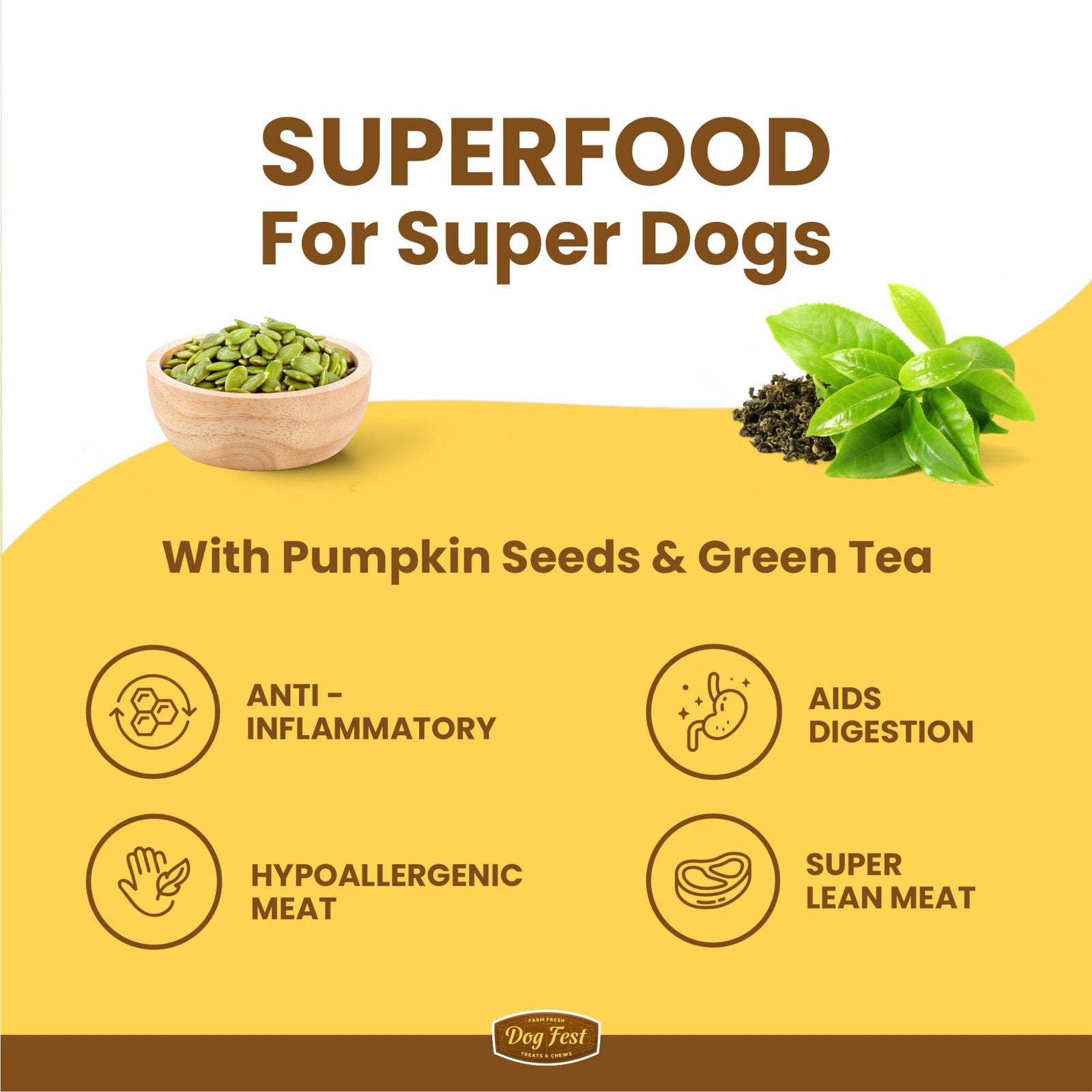 Dogfest Rabbit & Pumpkin Seeds Training Dog Treat - Healthy & Tasty - Rufftail