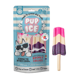 Imaginelles Pup Ice Rocket Lollies Blueberry Strawberry Dog Treat 90g