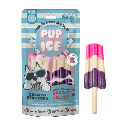 Imaginelles Pup Ice Rocket Lollies Blueberry Strawberry Dog Treat 90g