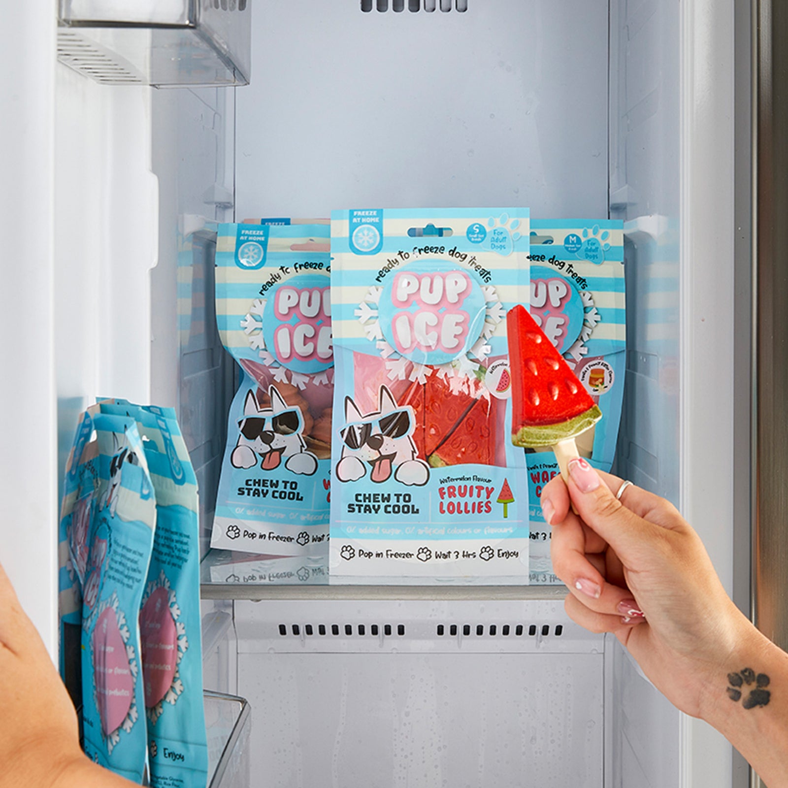 Imaginelles Pup Ice Fruity Lollies Watermelon Dog Treat- 90g product image 3 - Rufftail Pune