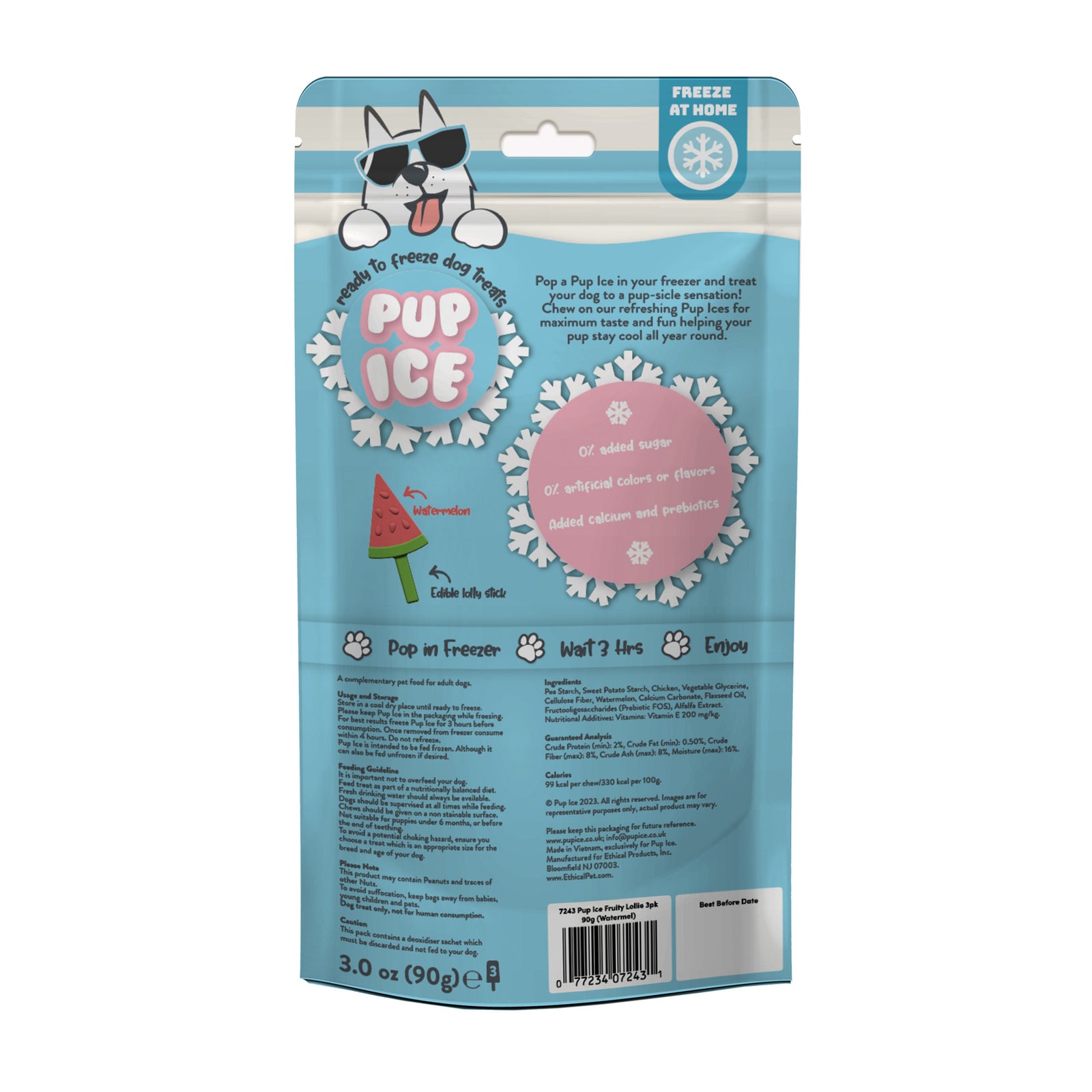Imaginelles Pup Ice Fruity Lollies Watermelon Dog Treat- 90g product image 10 - Rufftail Pune