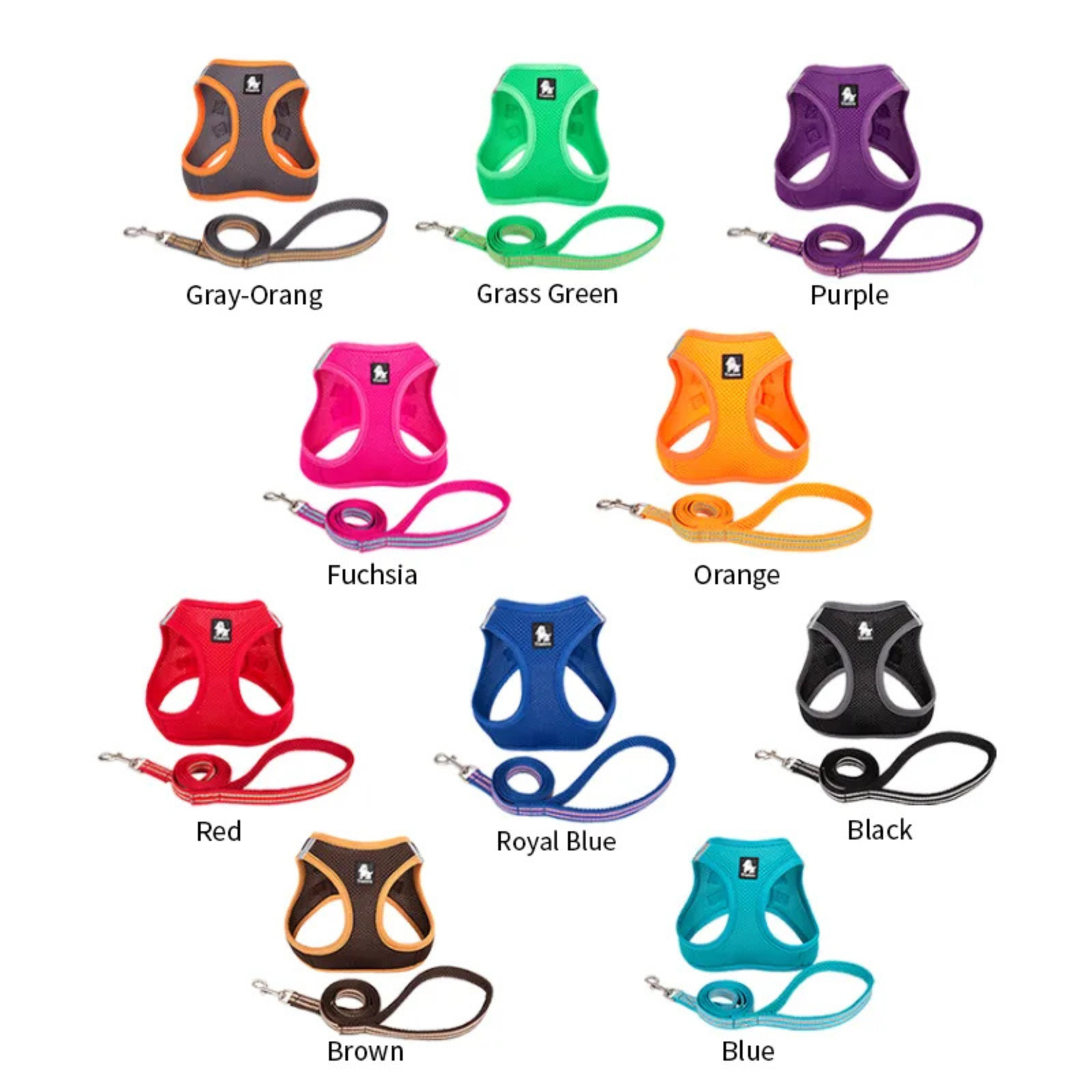 TRUELOVE Mesh Harness & Leash Set For Cats & Dogs - Orange
