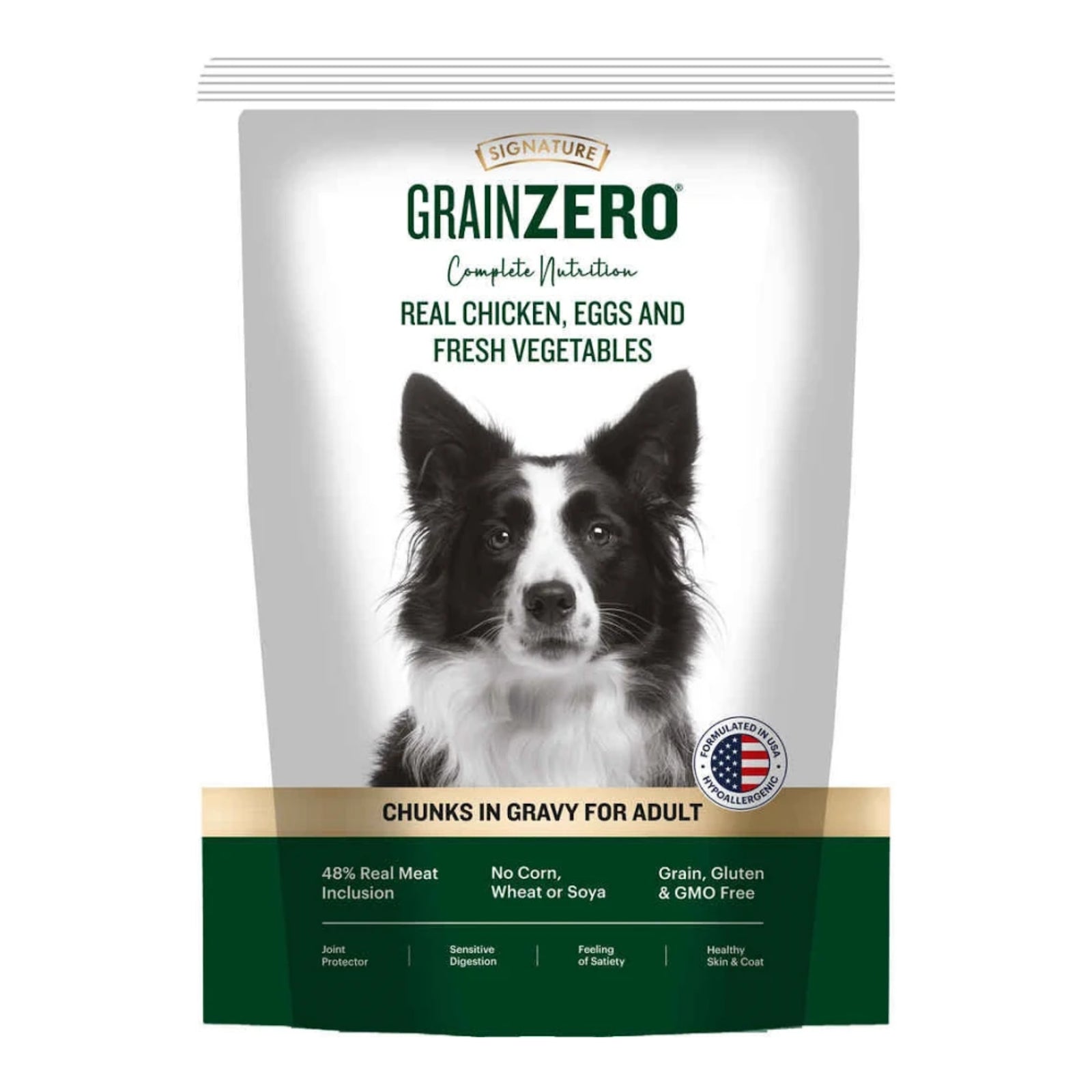 Grain Zero Adult Chicken Chunks Gravy Wet Dog Food 70 Gram - Rufftail Pune