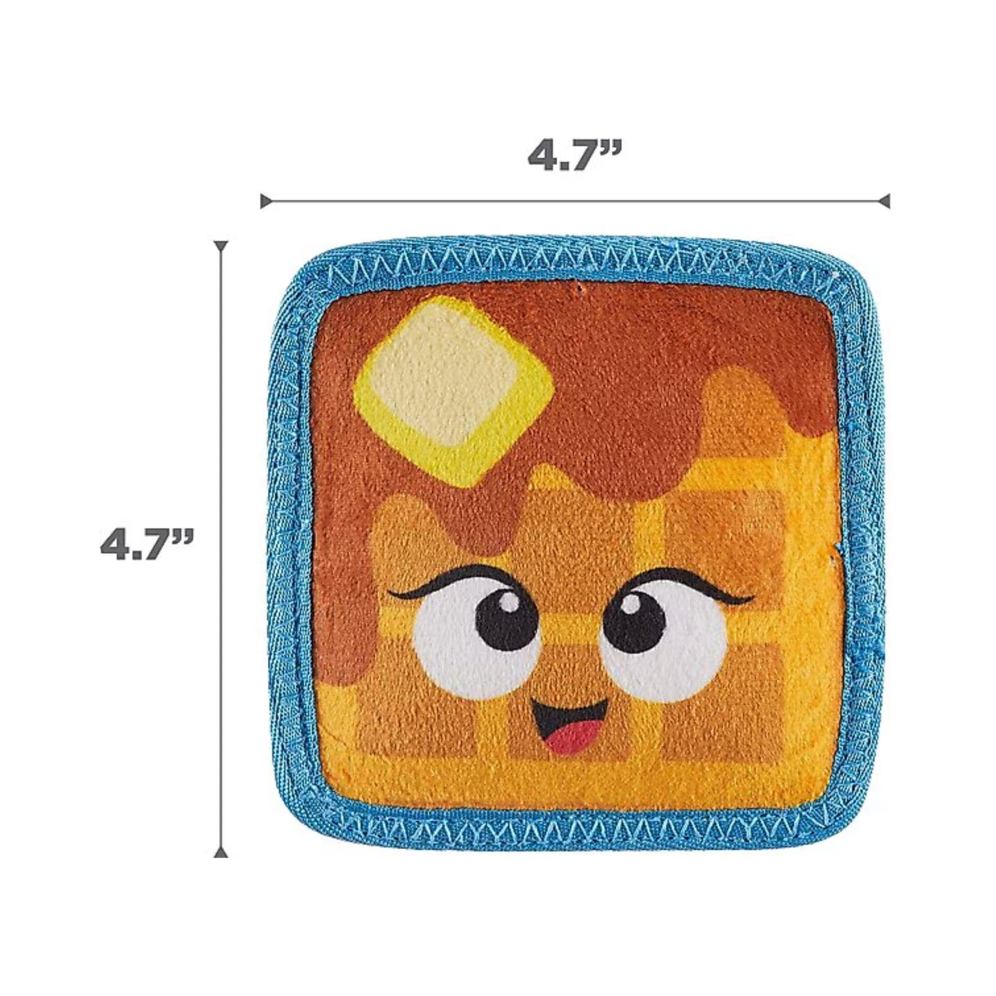 Outward Hound Tough Skinz Durable Squeaky Waffle Dog Toy - Multicolor Small