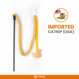 BarkButler x FOFOS Cat Teaser Wand Toy - Yellow - Rufftail