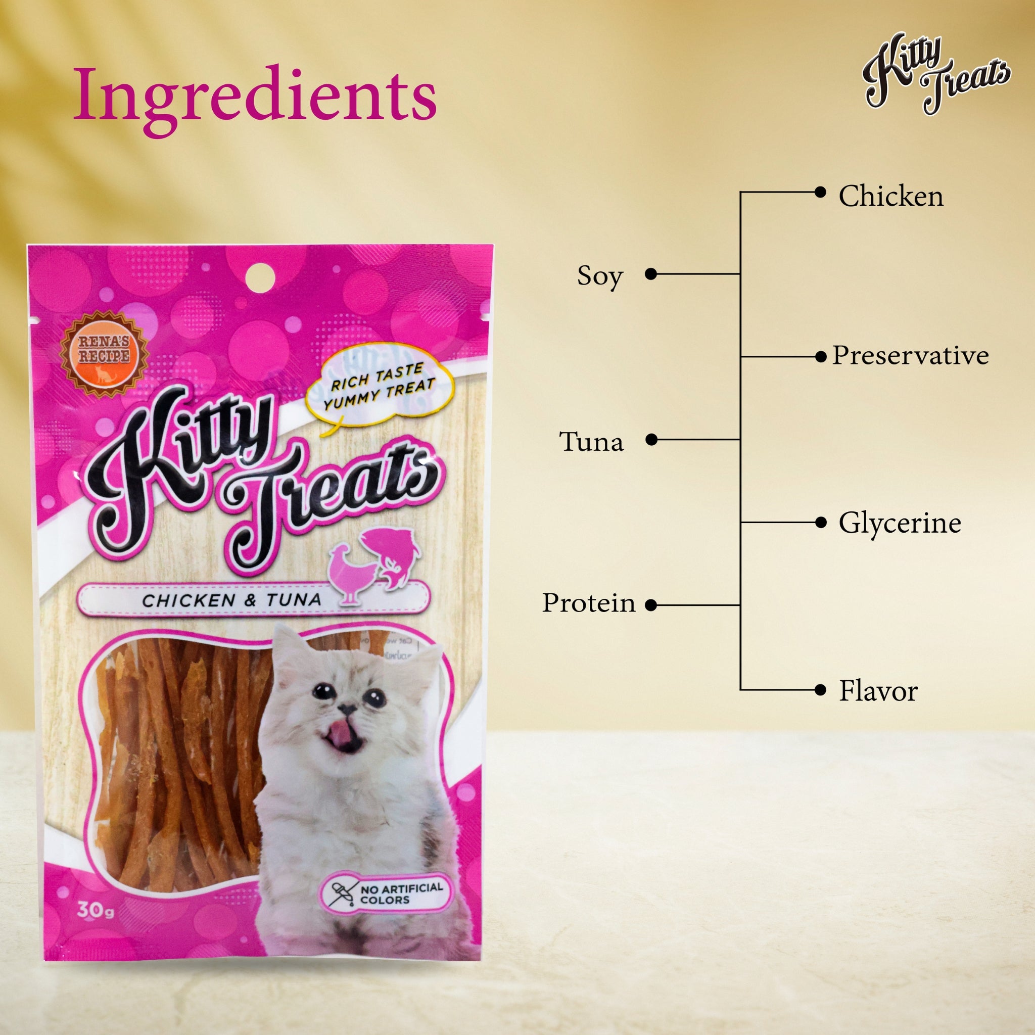 Kitty Treats Soft Chicken and Tuna For Cats - 30g - Rufftail